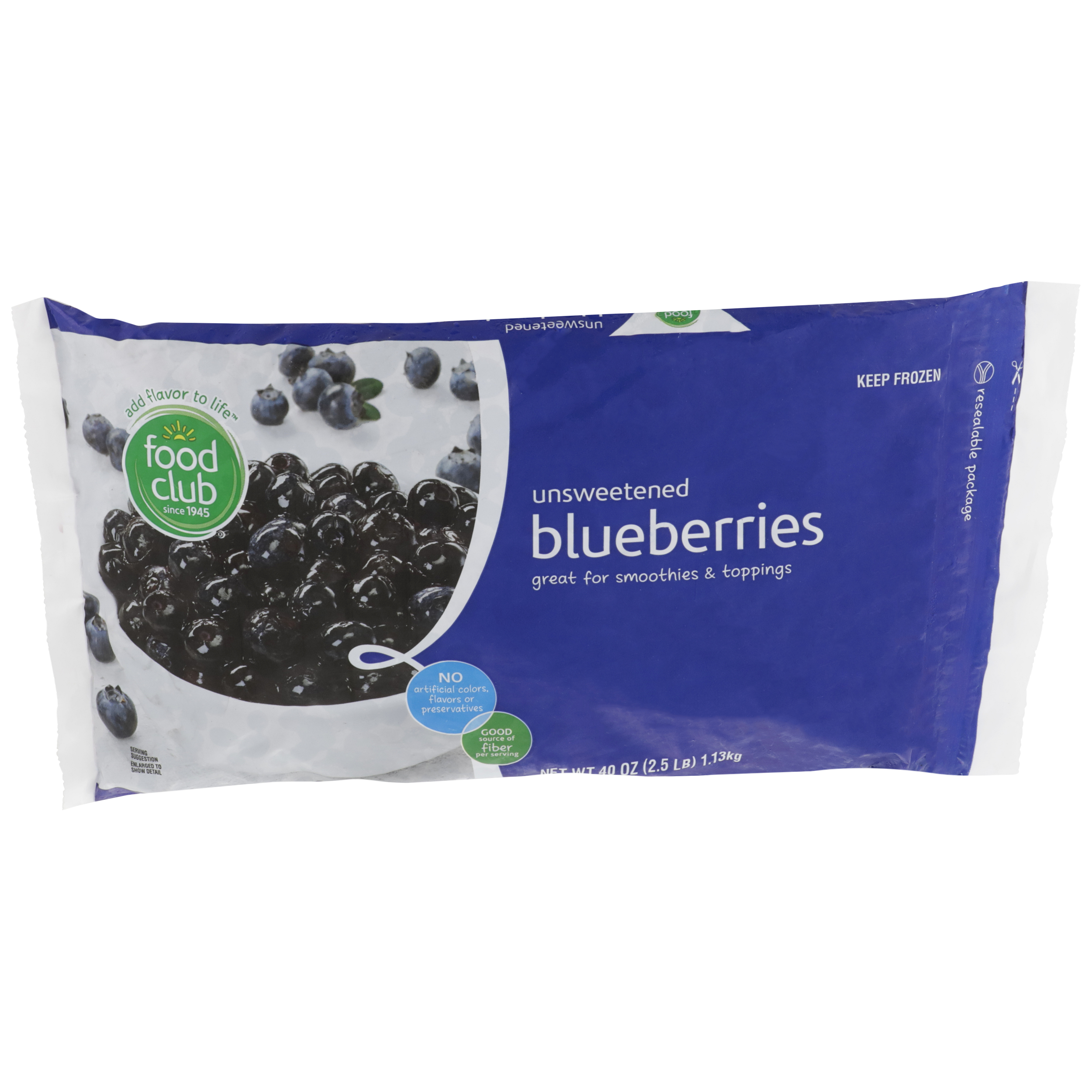 Unsweetened Blueberries - SmartLabel™