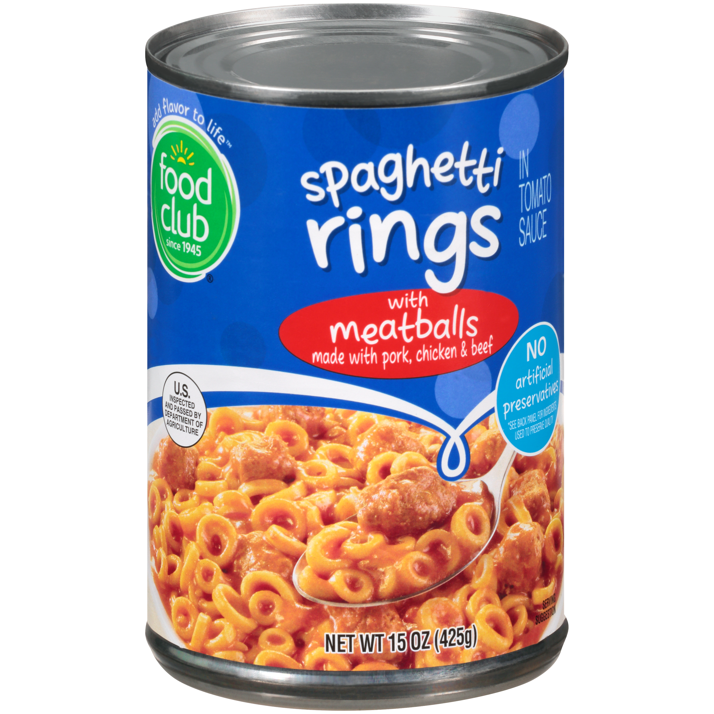Spaghetti Rings In Tomato Sauce With Meatballs - SmartLabel™